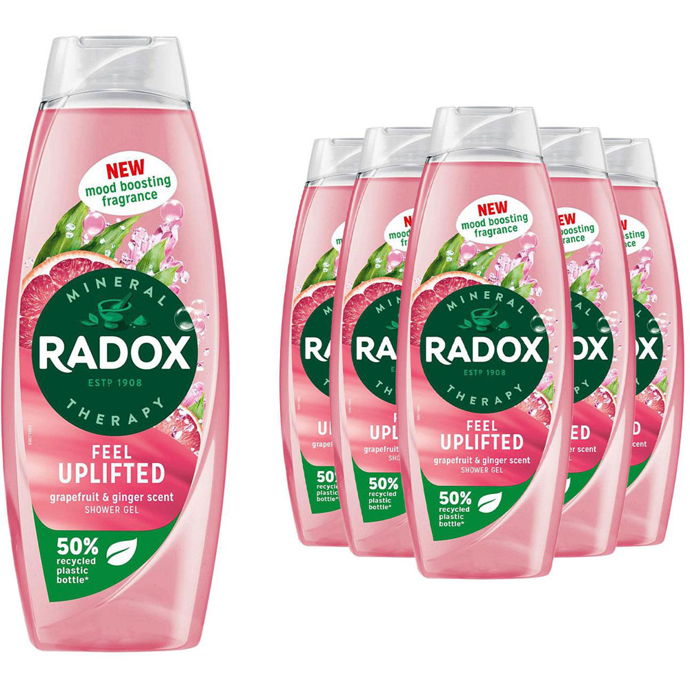 Radox Feel Uplifted Grapefruit and Ginger Scent Shower Gel 675ml 6 Pack Image 1