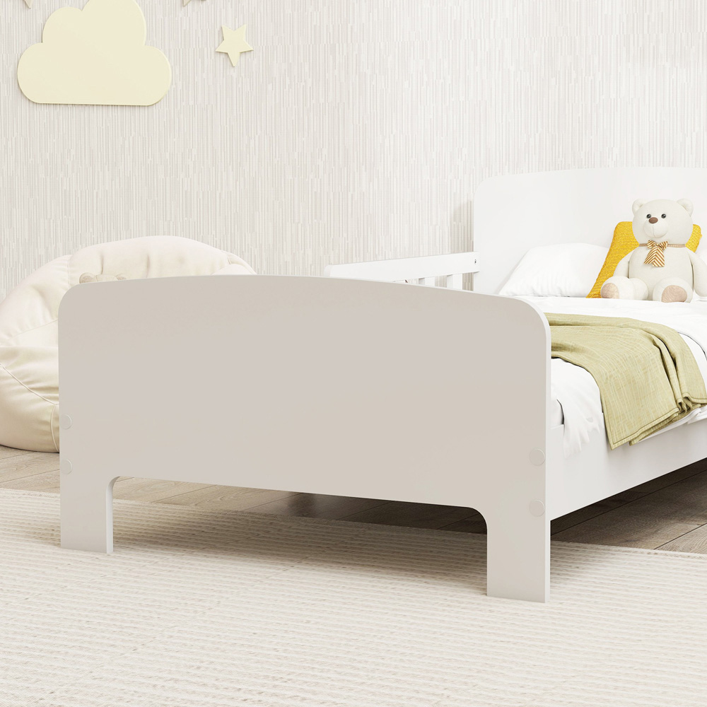 AIYAPLAY White Kids Toddler Bed Frame Image 5