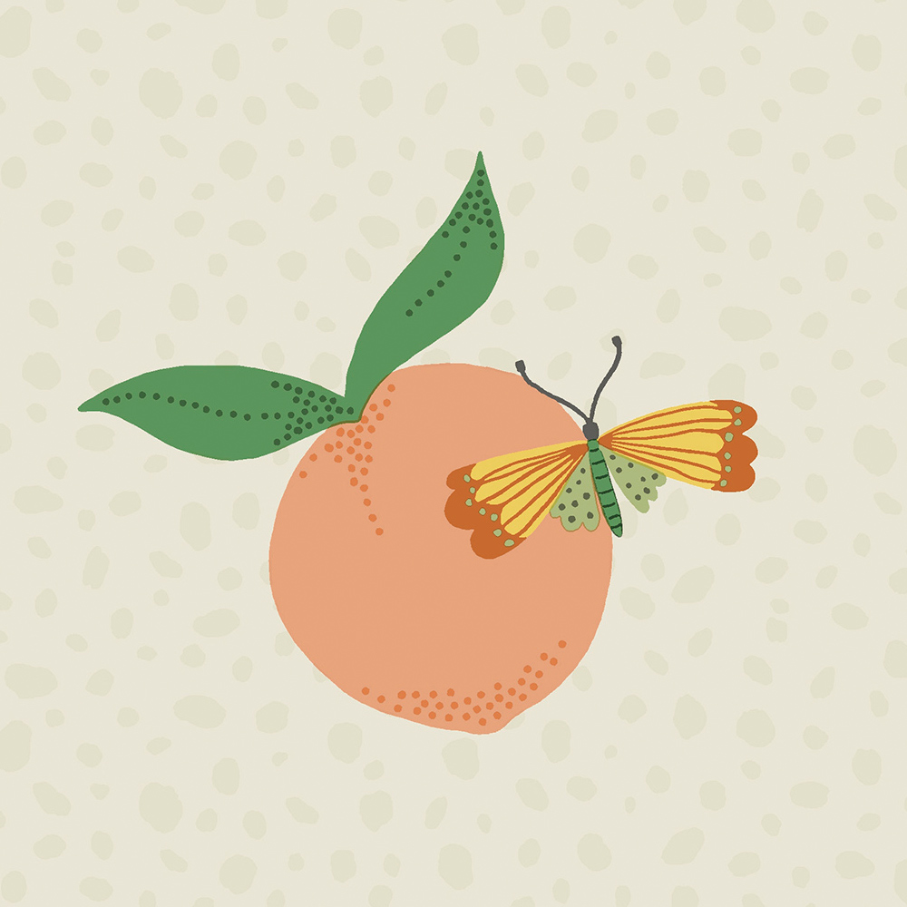 Holden Decor Tutti Fruity Cream Orange Wallpaper Image 3