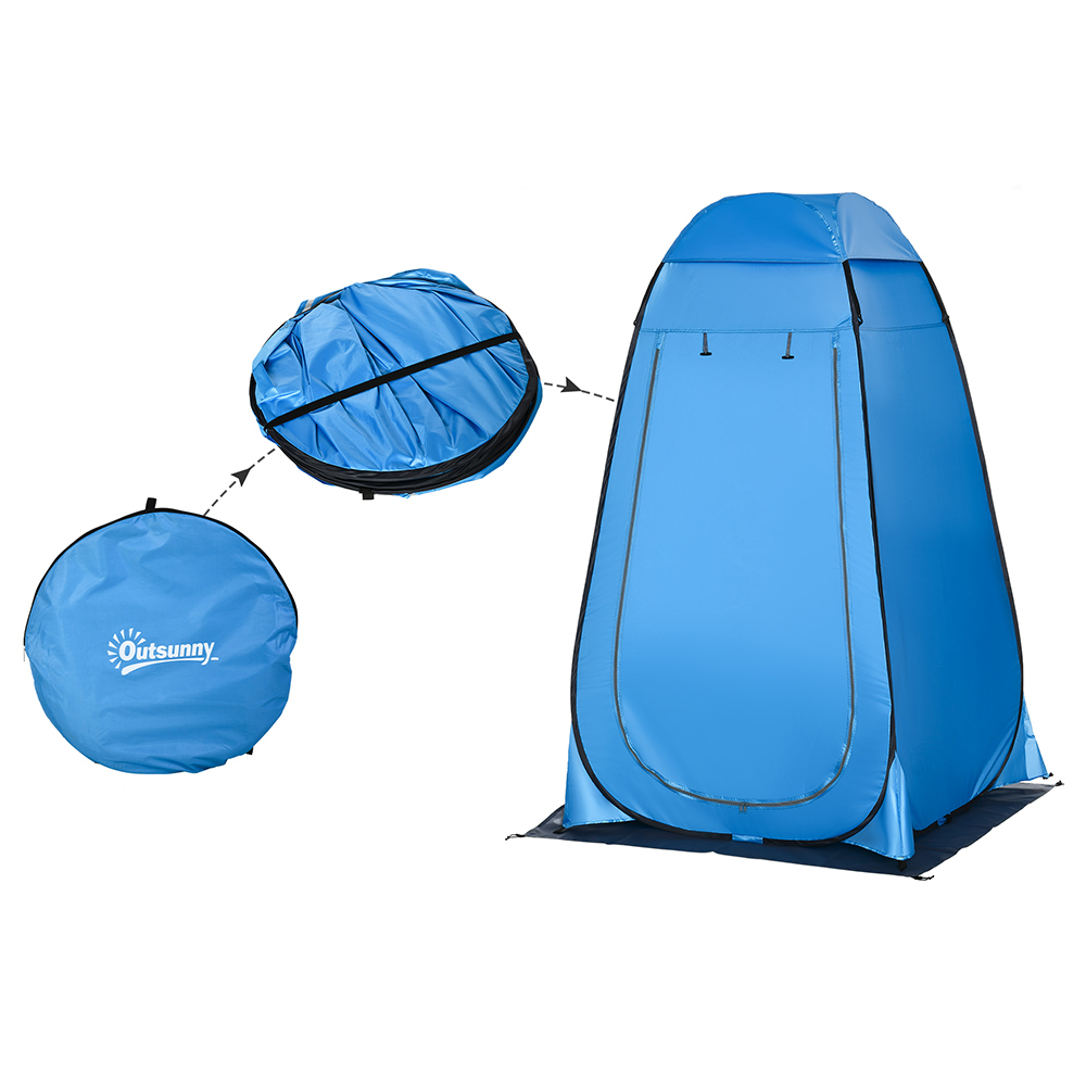 Outsunny Camping Shower Tent Blue Image 4