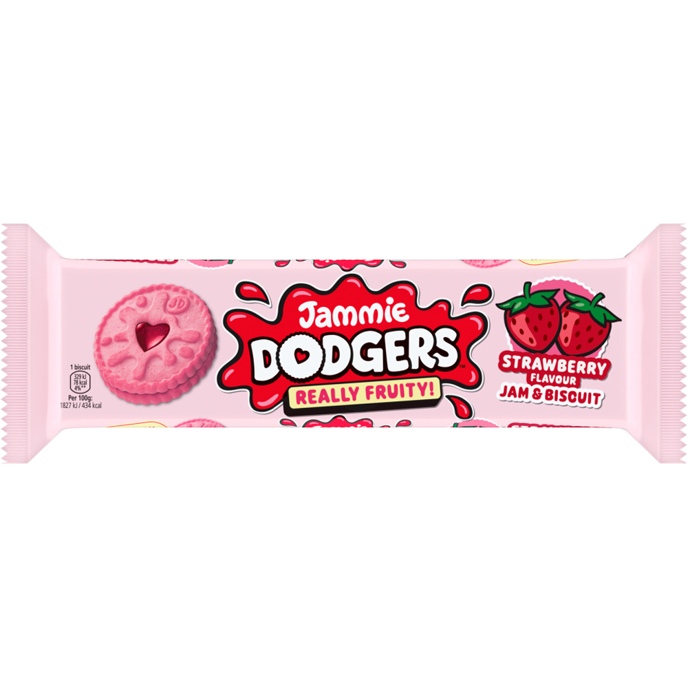 Jammie Dodgers Strawberry Flavour Jam and Biscuit 140g Image