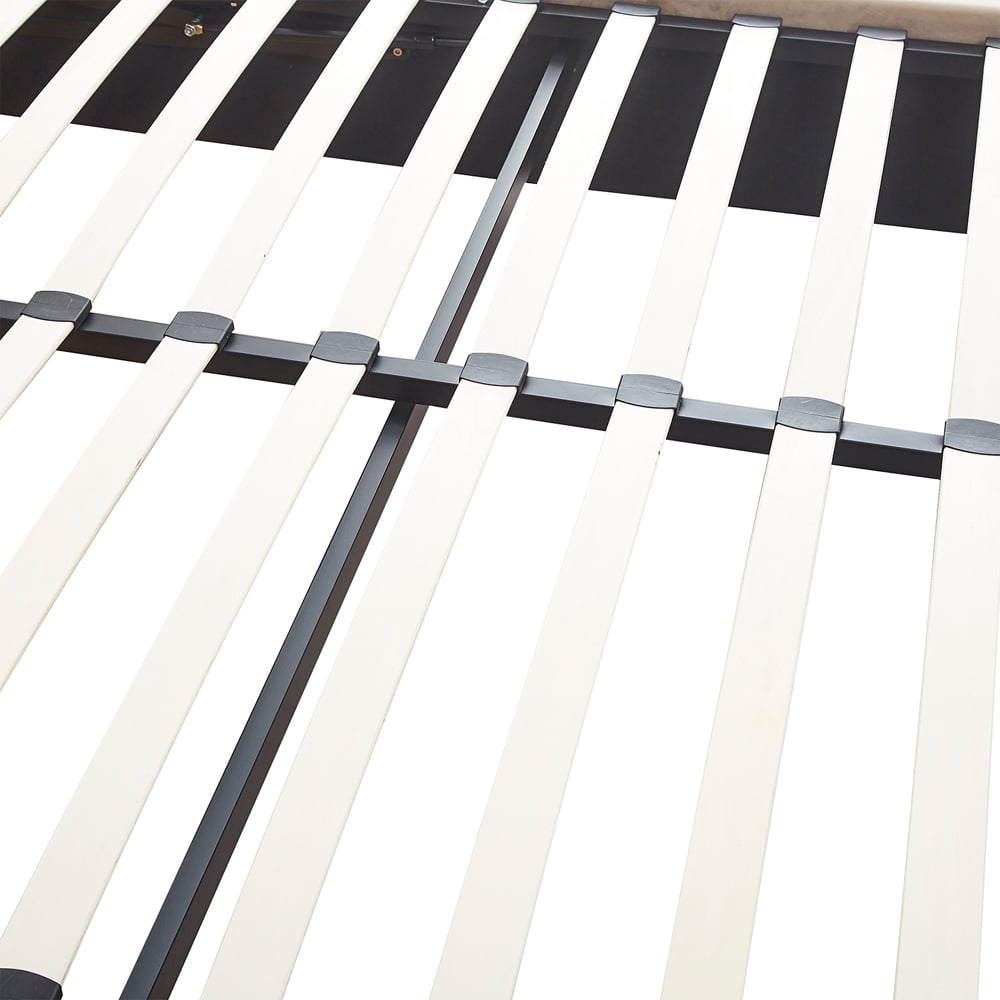 Seconique Madison Double Fawn Velvet Fabric Gas Lift Ottoman Bed Frame Image 6