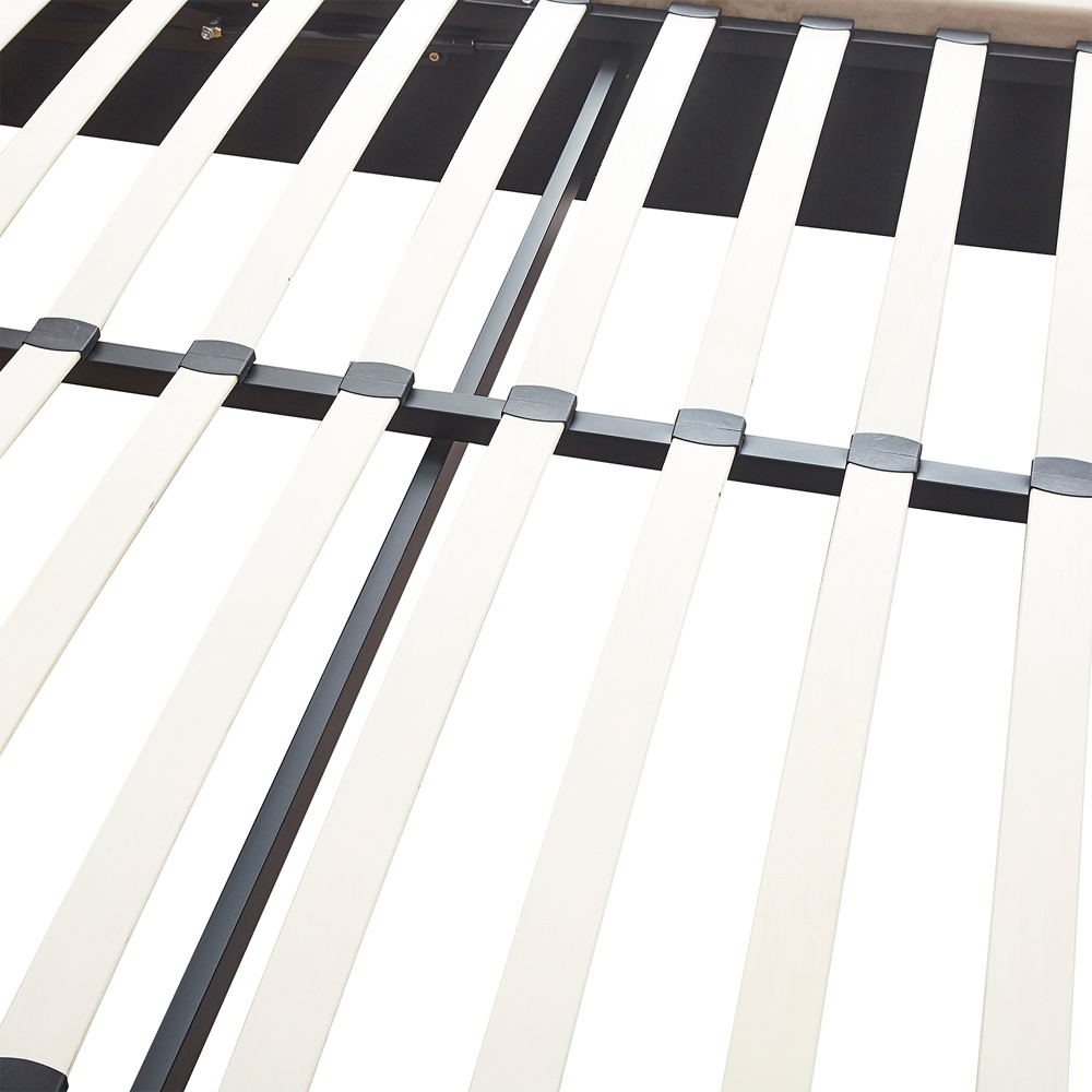 Seconique Madison King Size Fawn Velvet Fabric Gas Lift Ottoman Bed Frame Image 6