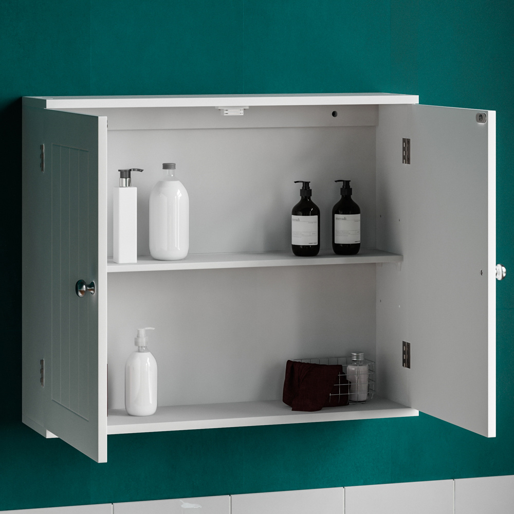 Lassic Bath Vida Priano White 2 Door Bathroom Cabinet Image 7