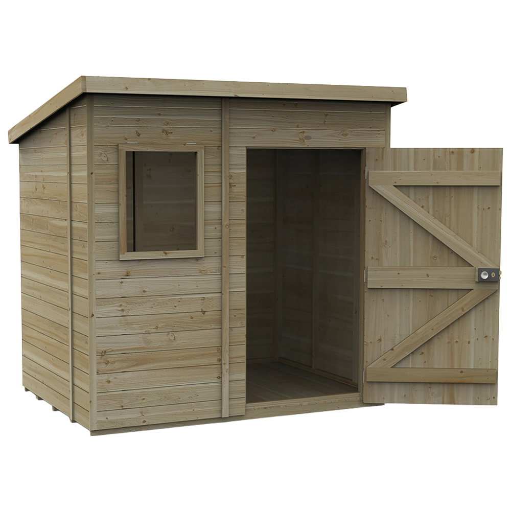 Forest Garden Timberdale 7 x 5ft Pressure Treated Pent Shed Image 3
