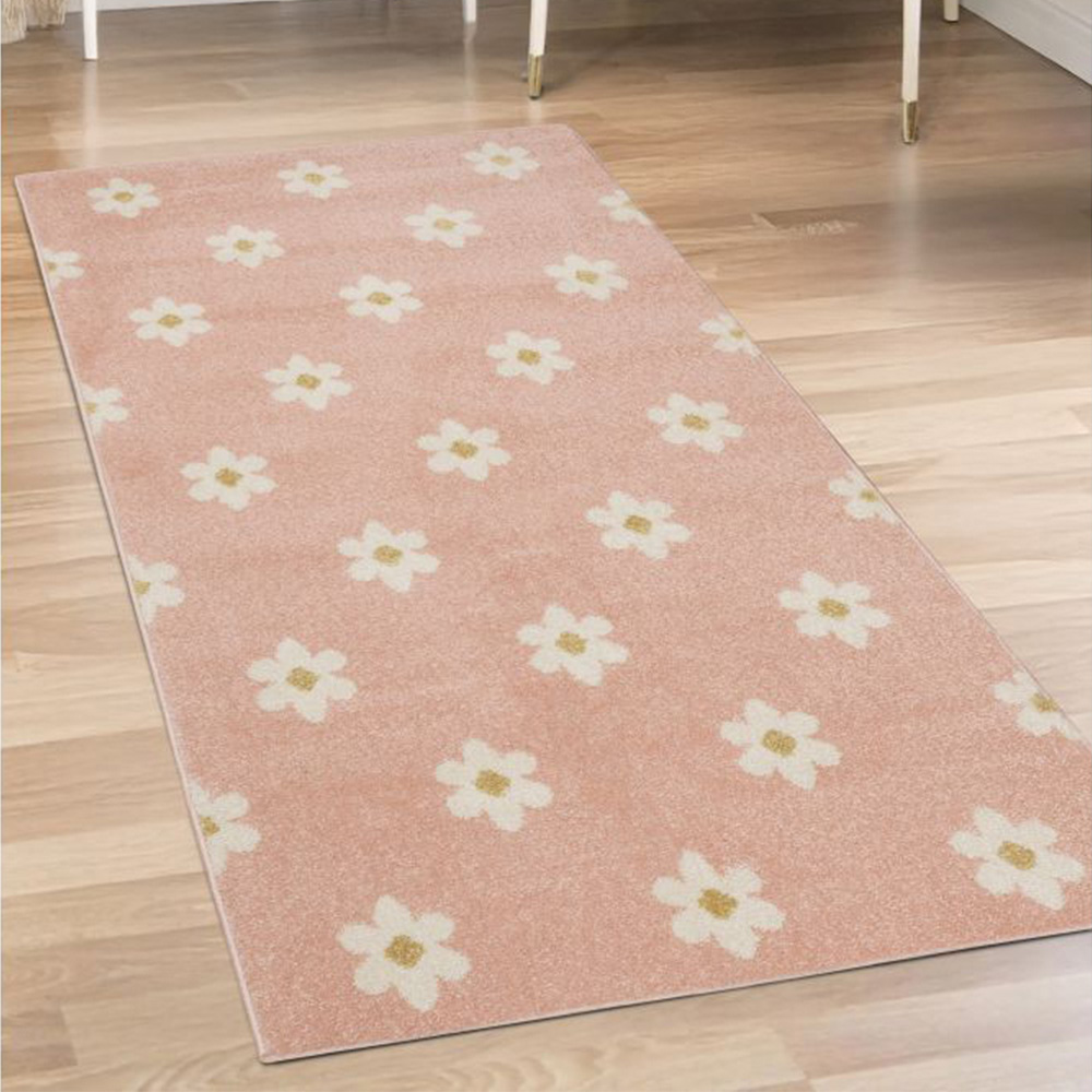 Homemaker Echo Pink Daisy Rug 80 x 150cm Image 1