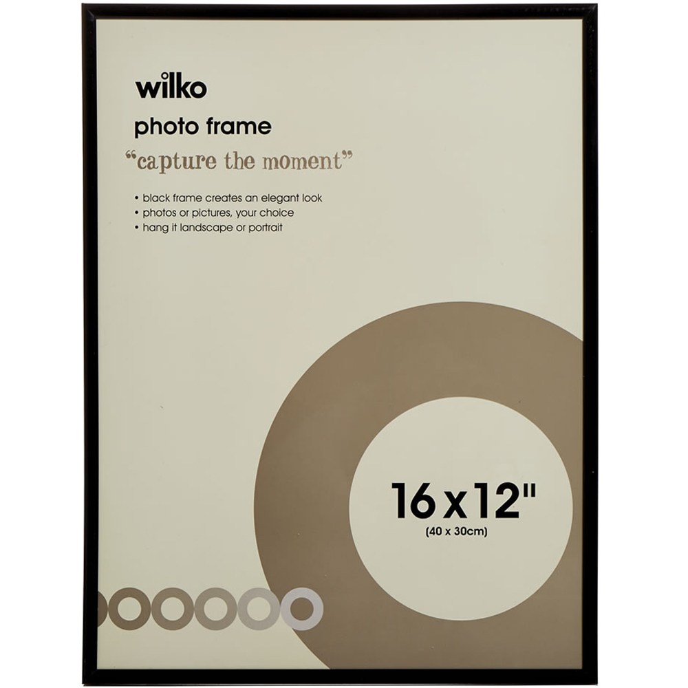 Wilko Black Easy Photo Frame 16 x 12 Inch Image 1