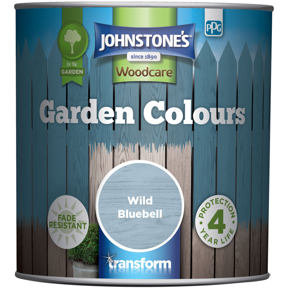 Johnstone's Woodcare Wild Bluebell Garden Colours Paint 1L Image 2