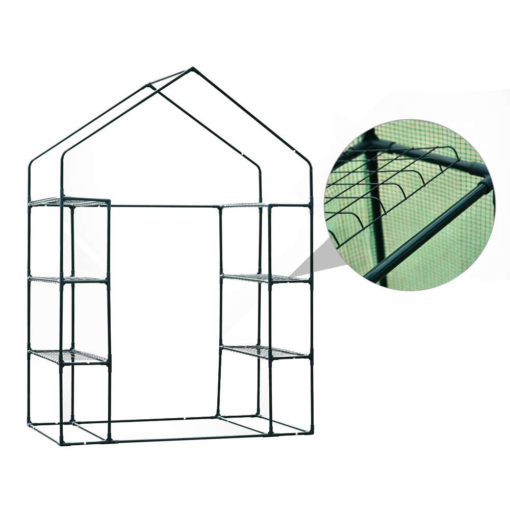 Outsunny Green PE 4.7 x 2.4ft Mini Greenhouse with Shelves Image 7