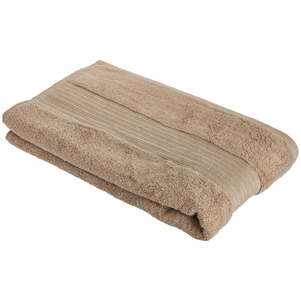 Wilko Supersoft Cotton Hummus Bath Sheet Image 1