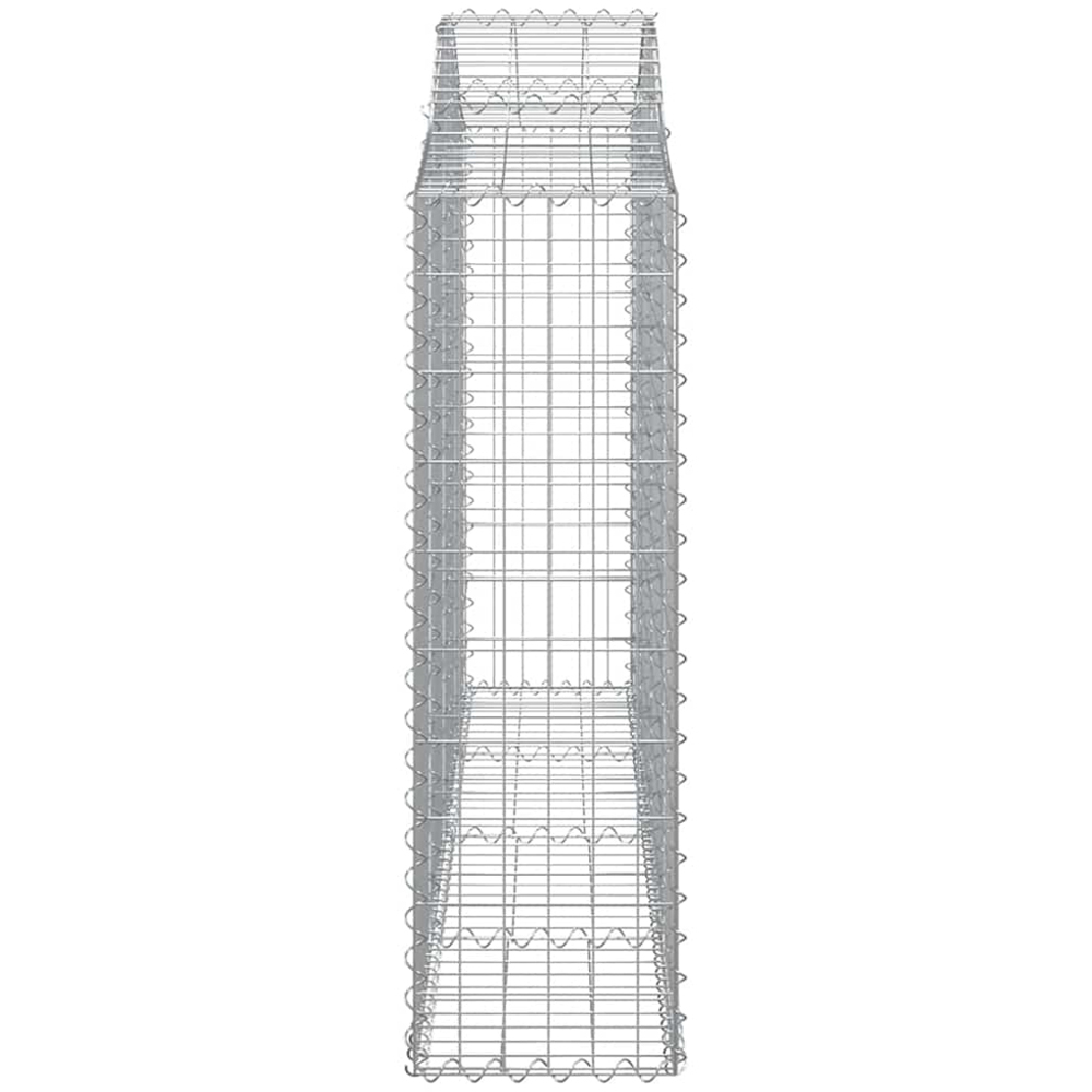 vidaXL Silver Galvanised Iron Arched Gabion Basket 200 x 30 x 100/120cm 13 Pack Image 3