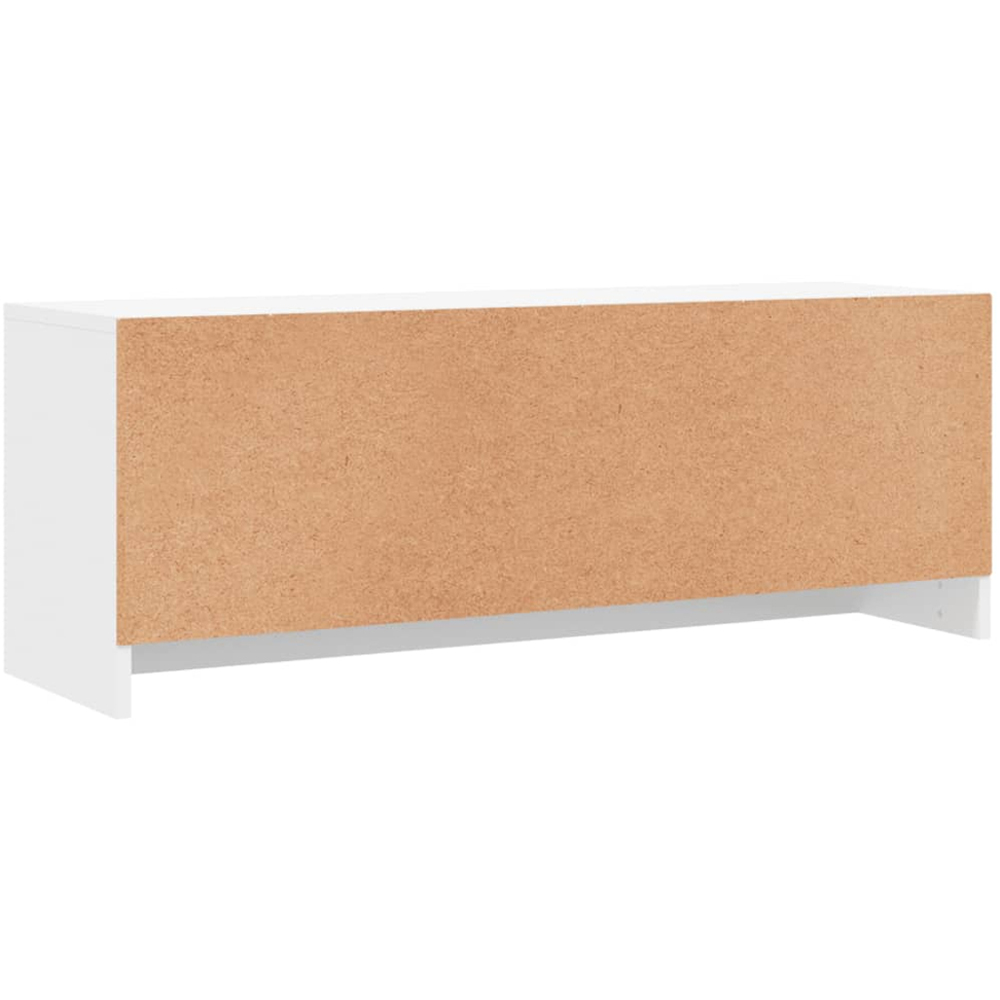 vidaXL 2 Door 2 Shelf White Large TV Cabinet Image 8