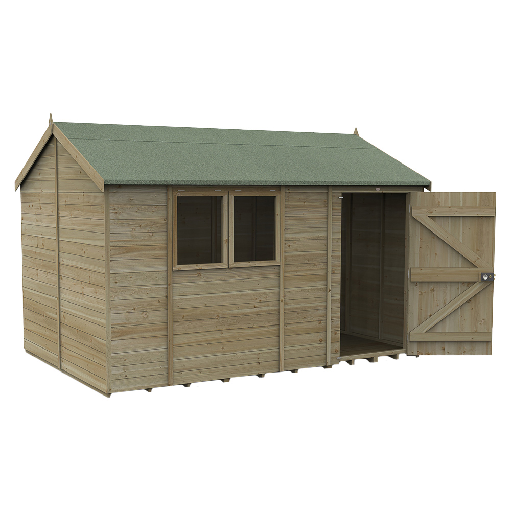 Forest Garden Timberdale 12 x 8ft Pressure Treated Reverse Apex Shed Image 3