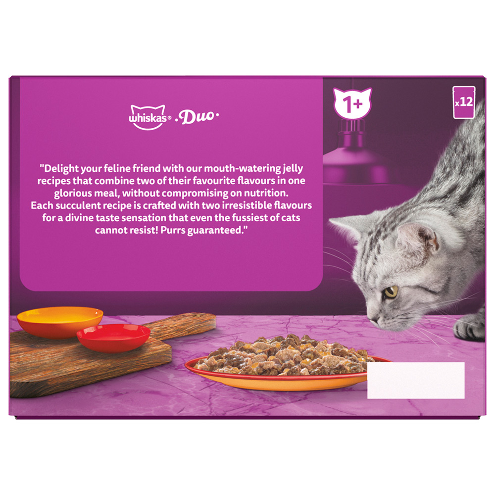 Whiskas Adult Cat Wet Food Pouches Meaty Combo in Jelly 12 x 85g Image 5