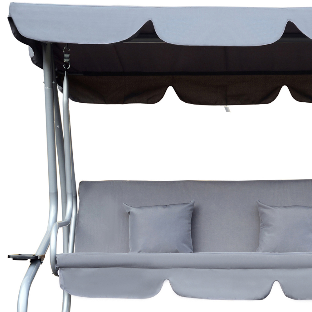 Outsunny 2 in 1 Grey Swing Seat and Hammock Bed Image 5