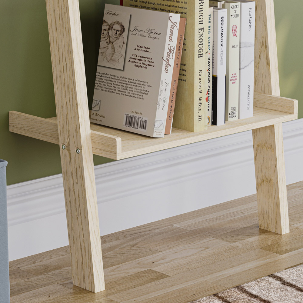 Vida Designs York 5 Shelf Pine Ladder Bookcase Image 6