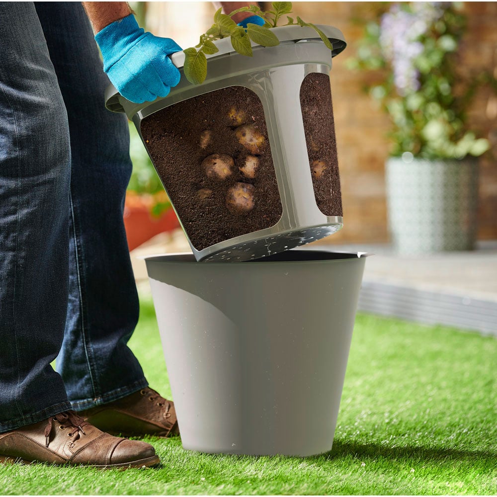 Clever Pots Grey Potato and Root Vegetable Growing Pot 15L Image 7