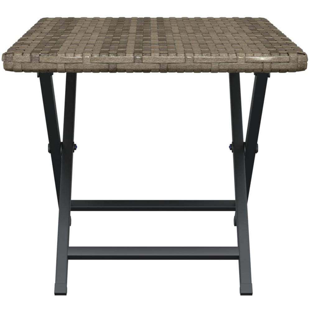 vidaXL Grey Polyrattan Foldable Garden Table Image 4