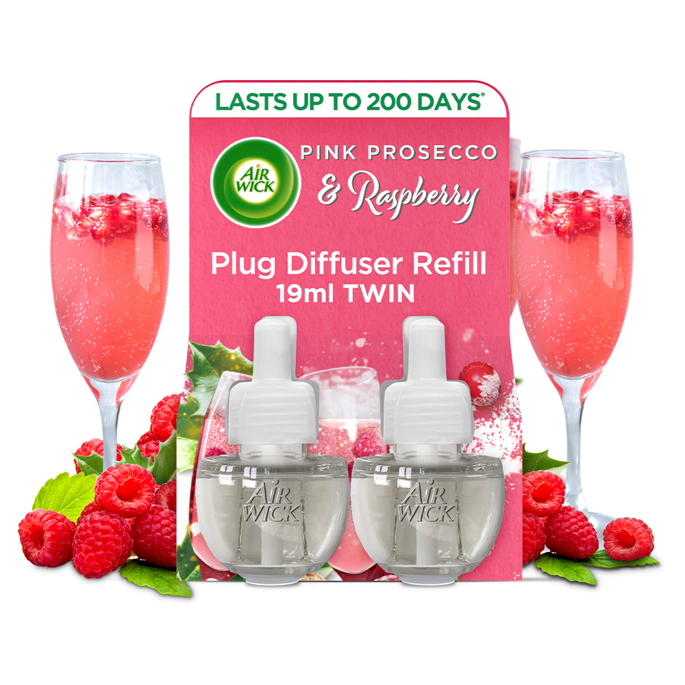 Air Wick Pink Prosecco and Raspberry Liquid Electrical Twin Refill Image 3