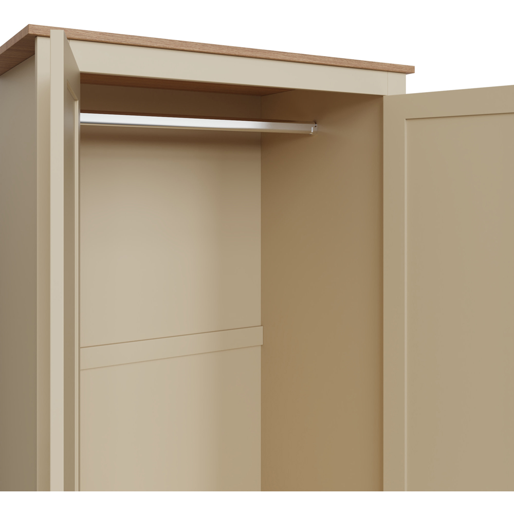 GFW Lancaster 2 Door 2 Drawer Cream Wardrobe Image 6