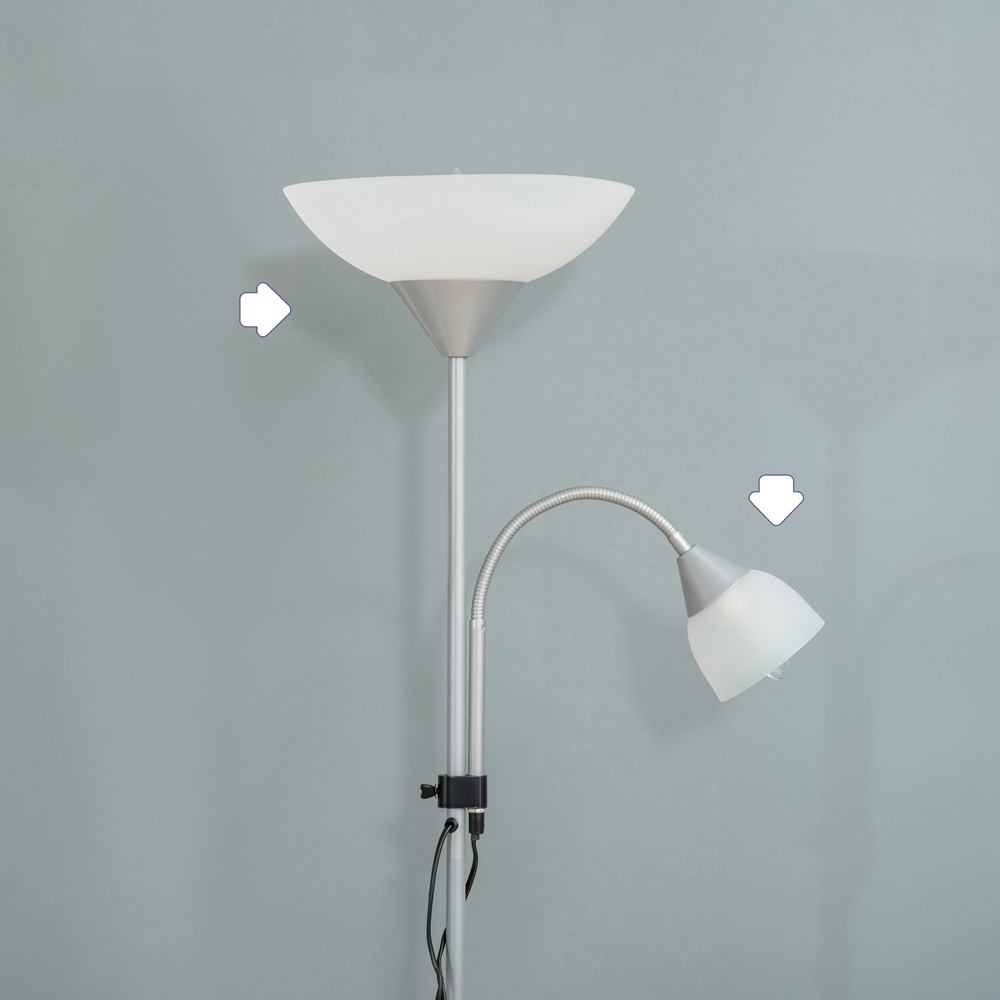 HOMCOM Modern Floor Reading Lamp Image 4