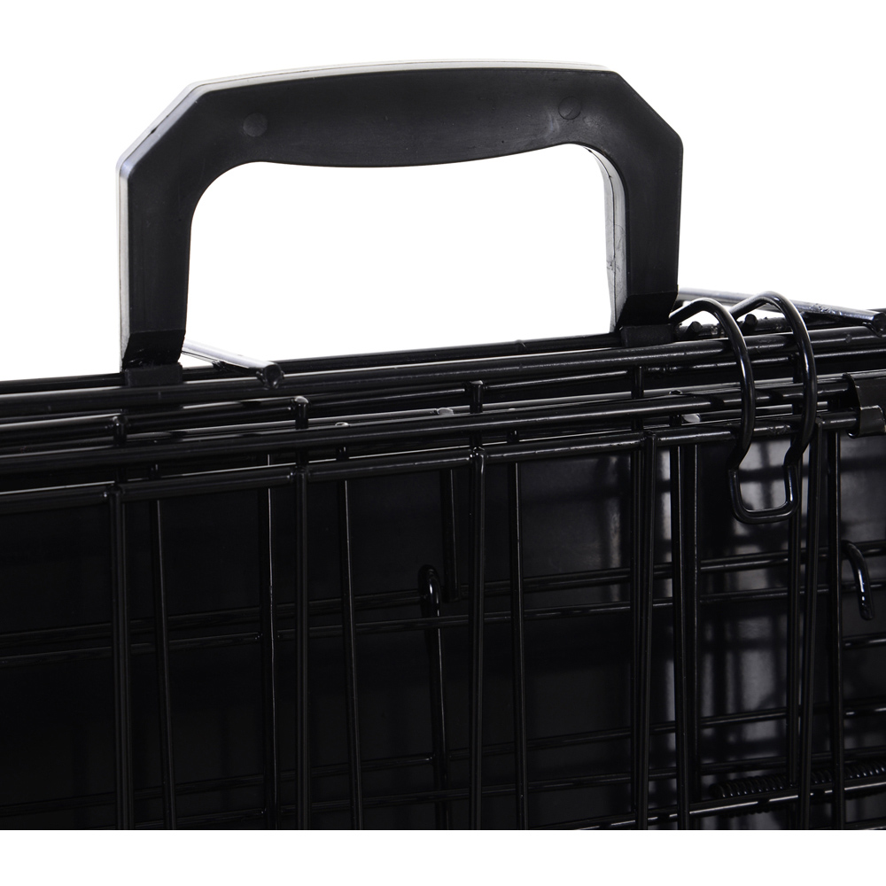 PawHut Trapeze Collapsible Dog Pet Travel Box with Removable Tray Image 3