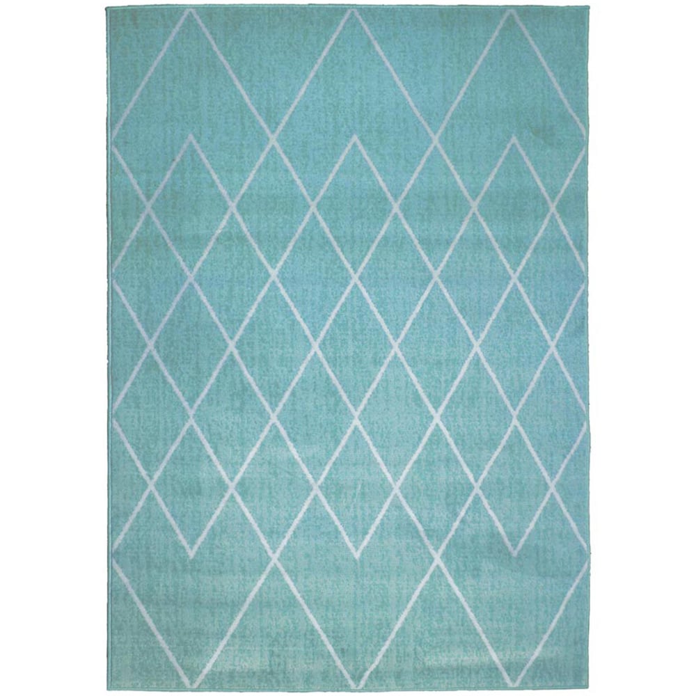 Overlap Diamond Rug Duck Egg 160 x 230cm Image 1