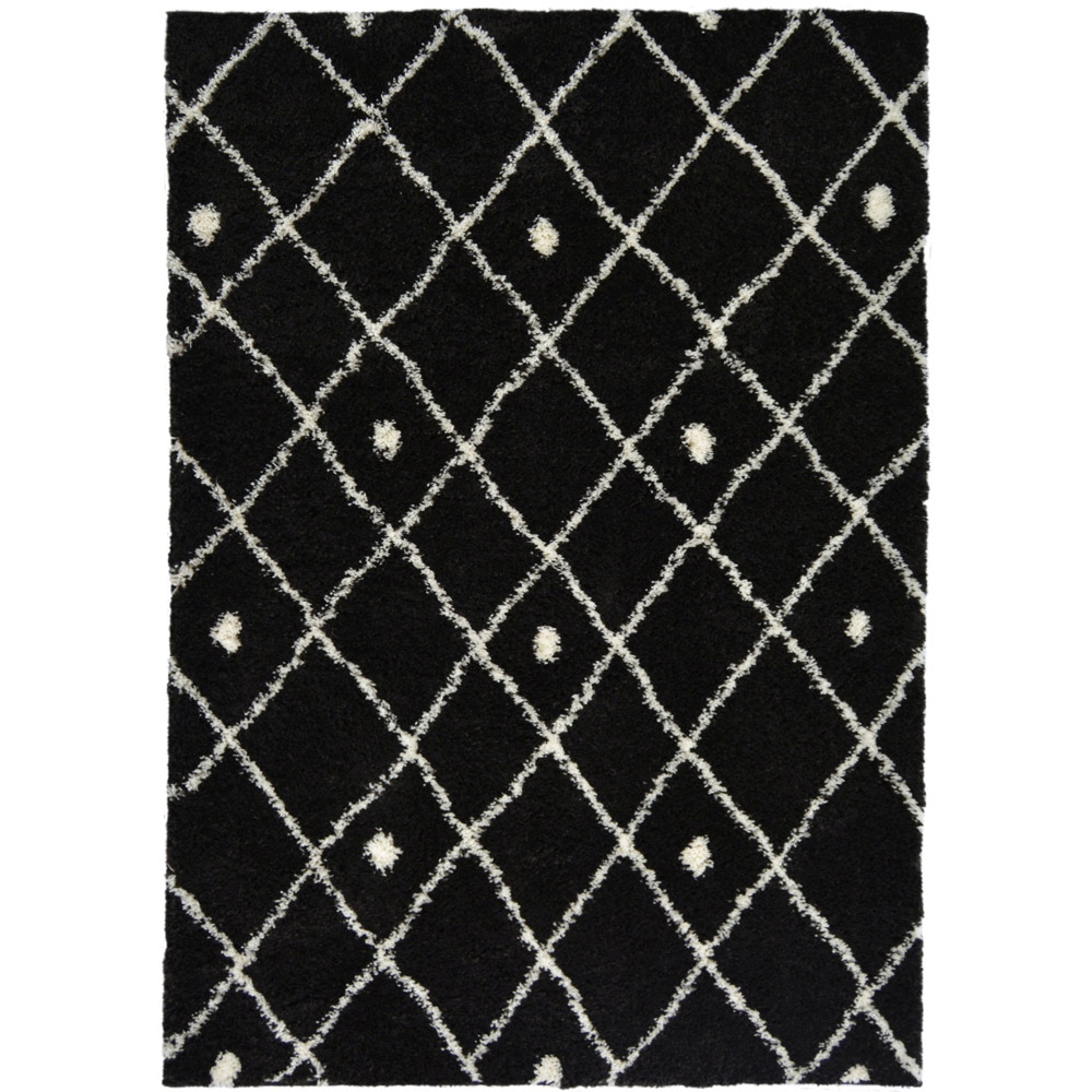 Homemaker Black Snug Nomadic Shaggy Rug 160 x 230cm Image 1