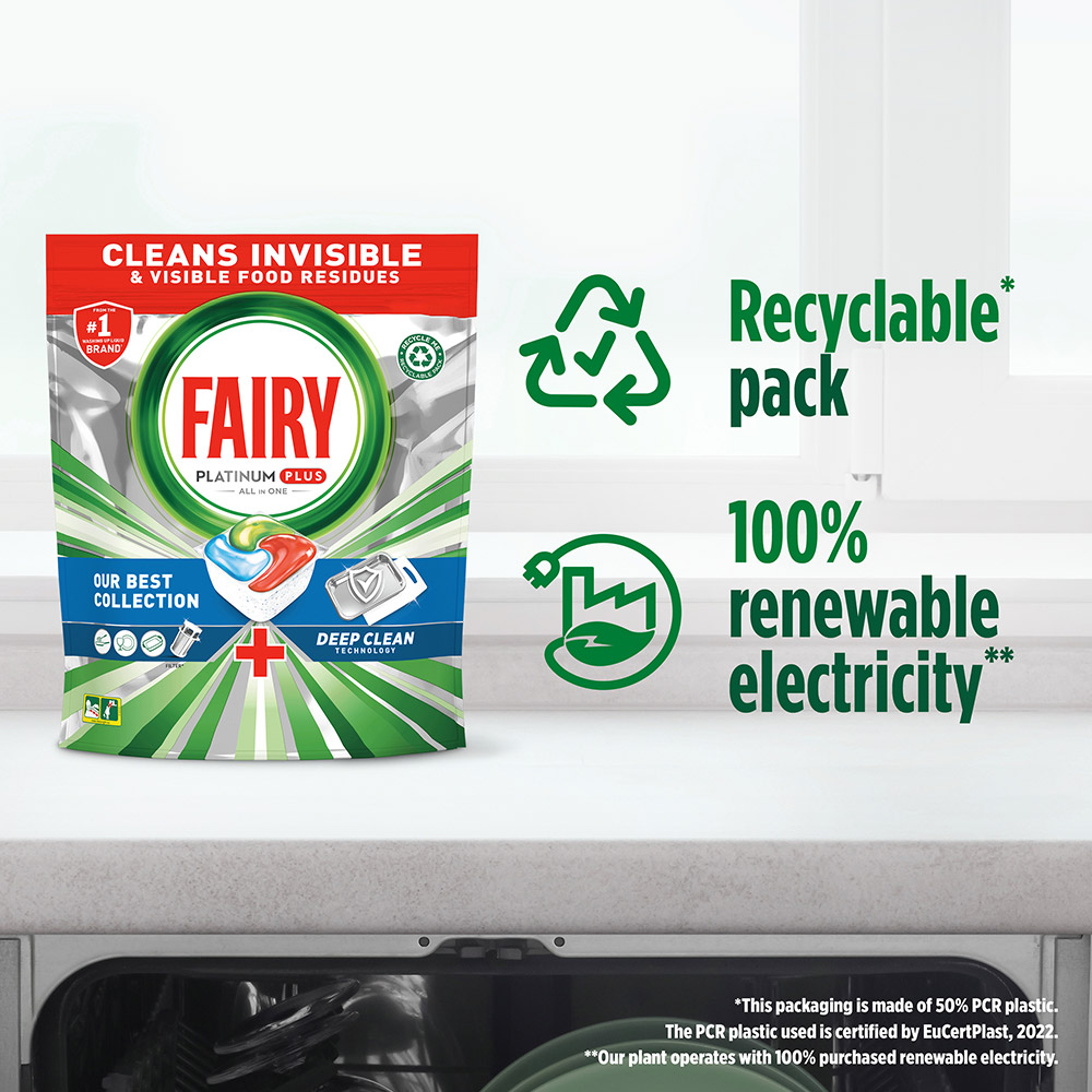Fairy Platinum Plus Deep Clean Dishwasher Tablets 37ct Image 9