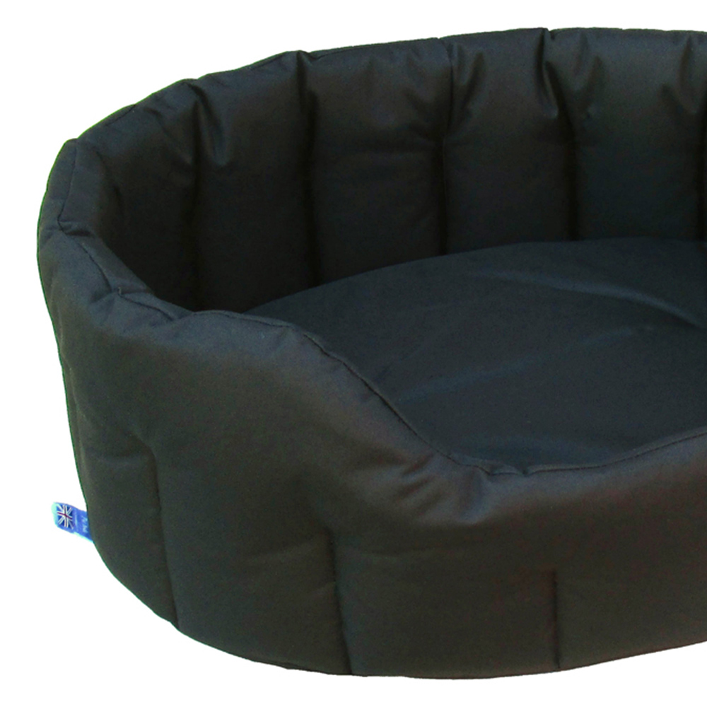 P&L Large Black Oval Waterproof Dog Bed Image 2