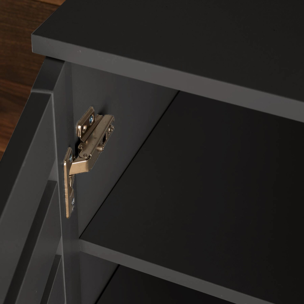 Home Source Oslo 2 Door Black Shoe Cabinet Image 7