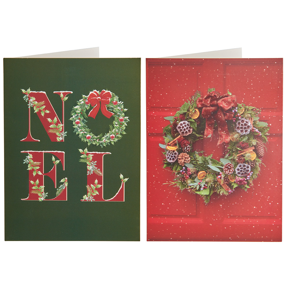 Wilko Duo Wreath Cards 16 Pack Image 2
