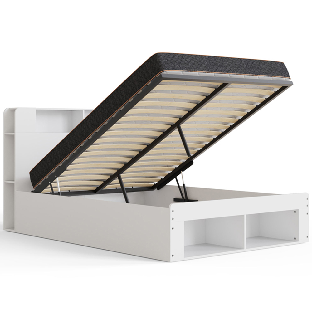 GFW Anya Double White Integrated Storage Ottoman Bed Image 4