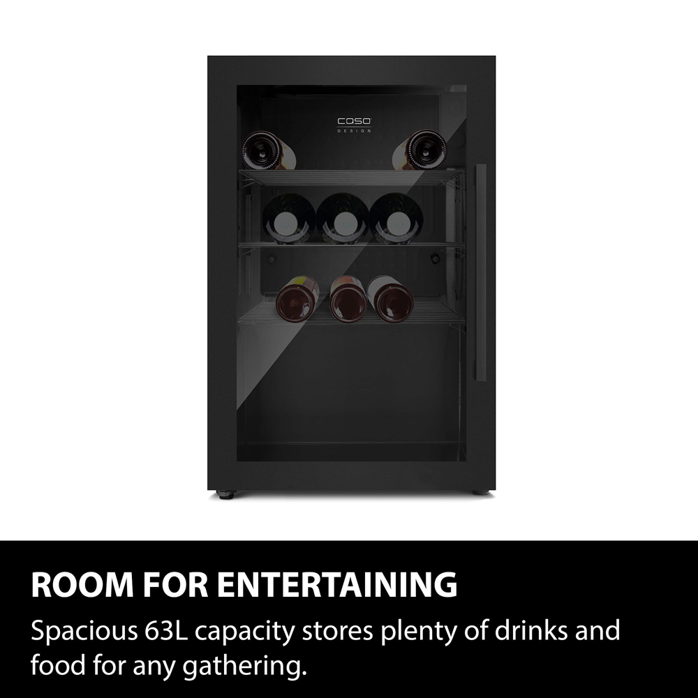 CASO Design 703 Black BBQ Wine Cooler with Left Hinge 63L Image 4