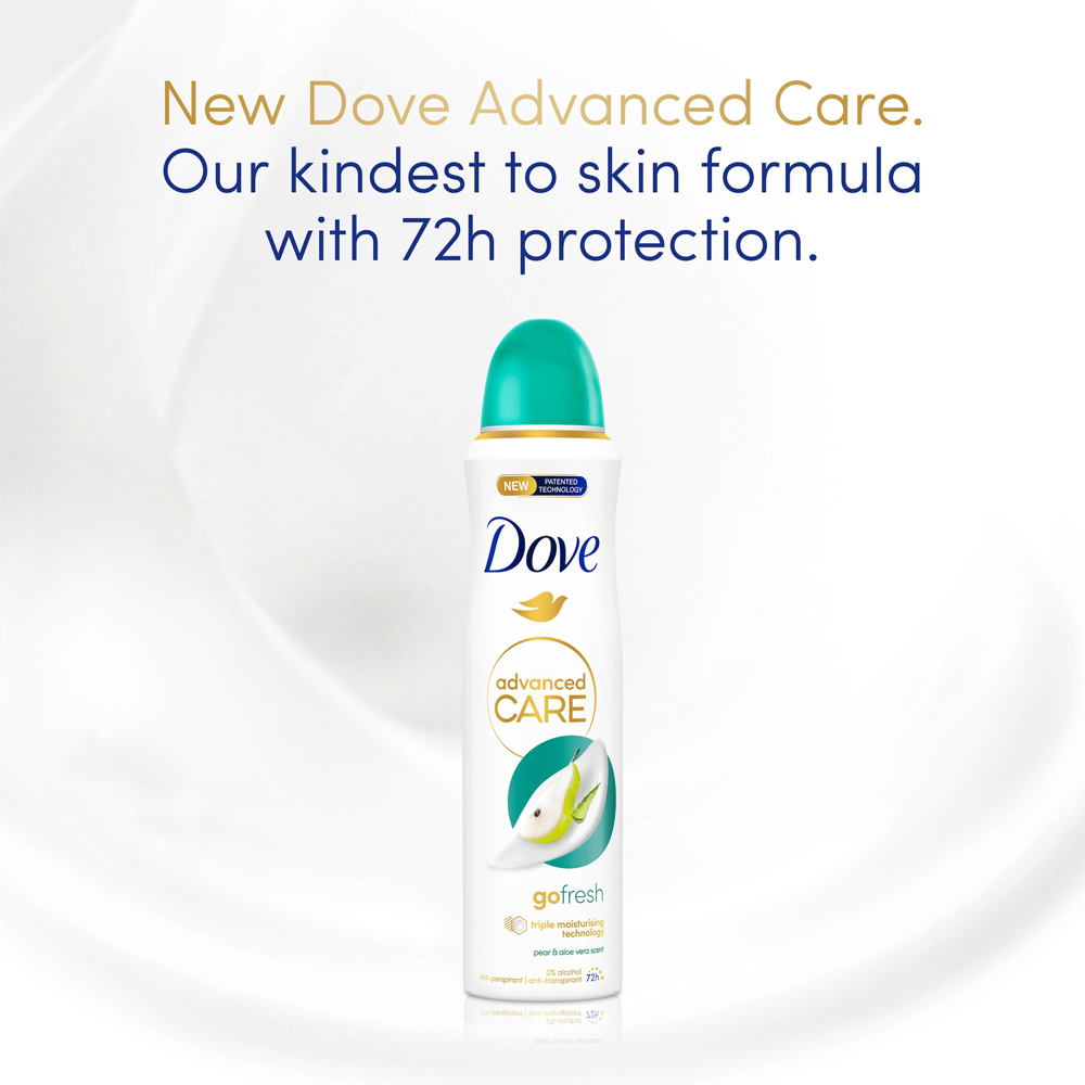 Dove  Advanced Care Go Fresh Pear & Aloe Vera Scent Antiperspirant Deodorant Spray 200ml Image 7
