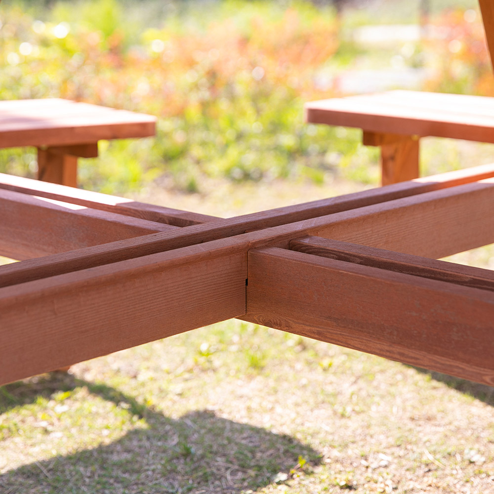 Outsunny Wooden Picnic Bench Image 6