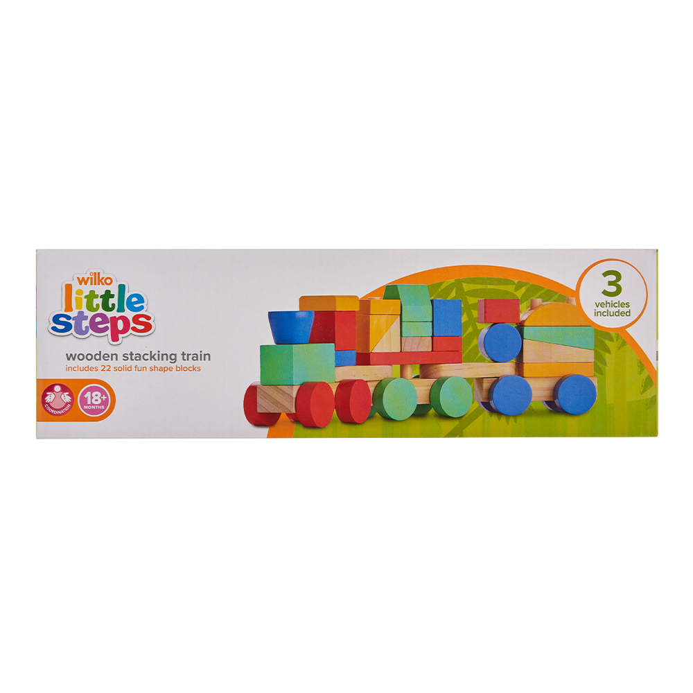 Wilko HB1004 Wooden Stacking Train Multicolour 18 Months And Above Image 7