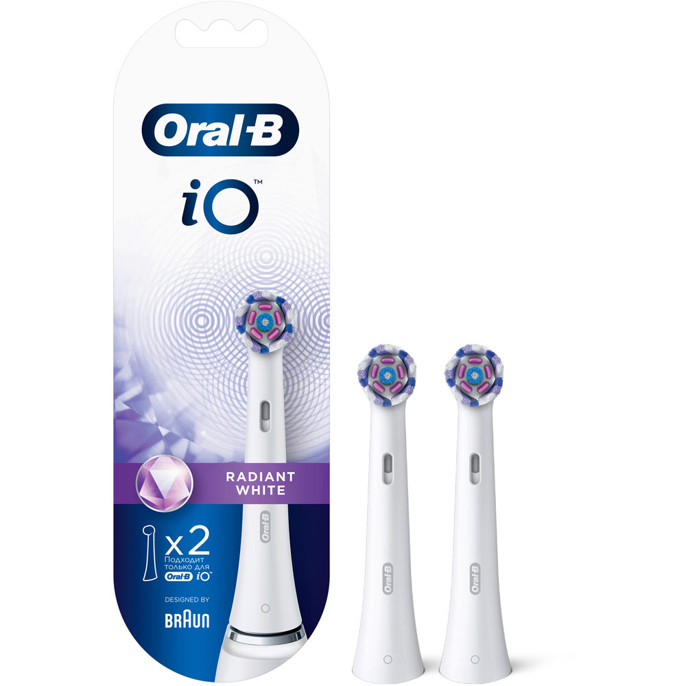 Oral-B iO Radiant White Toothbrush Heads 2 Pack Toothbrush Head Replacement 2 Pack Image 3