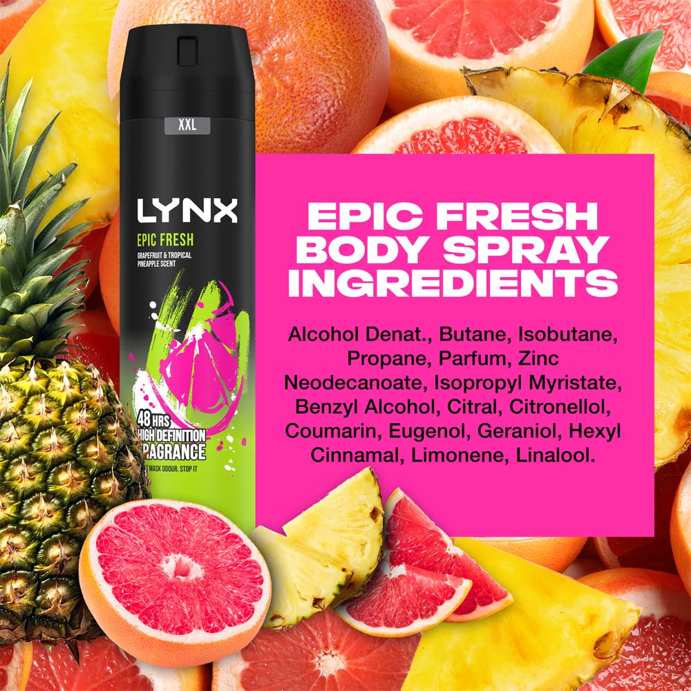 Lynx Epic Fresh Body Spray 250ml Image 4