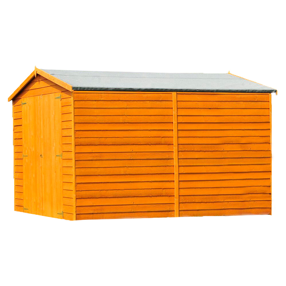 Shire 10 x 10ft Double Door Overlap Apex Wooden Shed Image 1