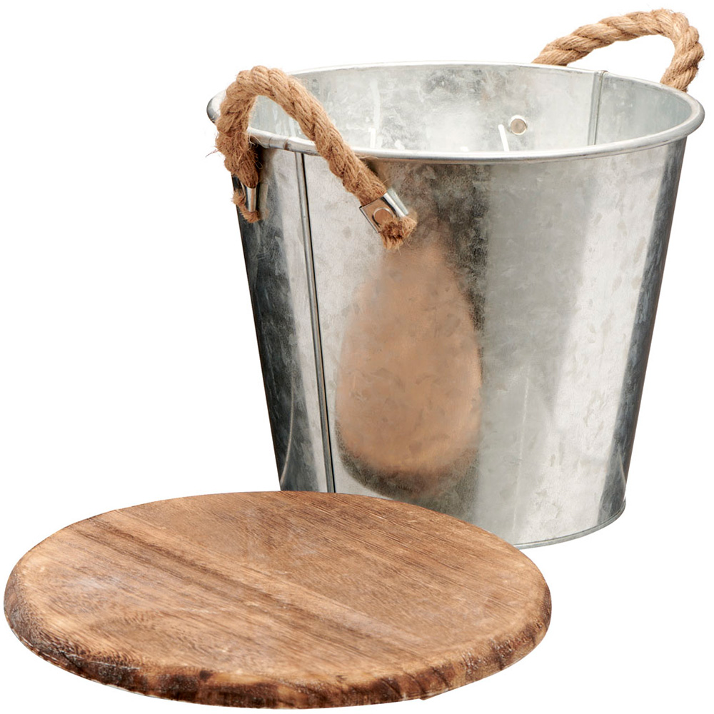 Wilko Memories 3 Wick Galvanised Candle Bucket Wilko