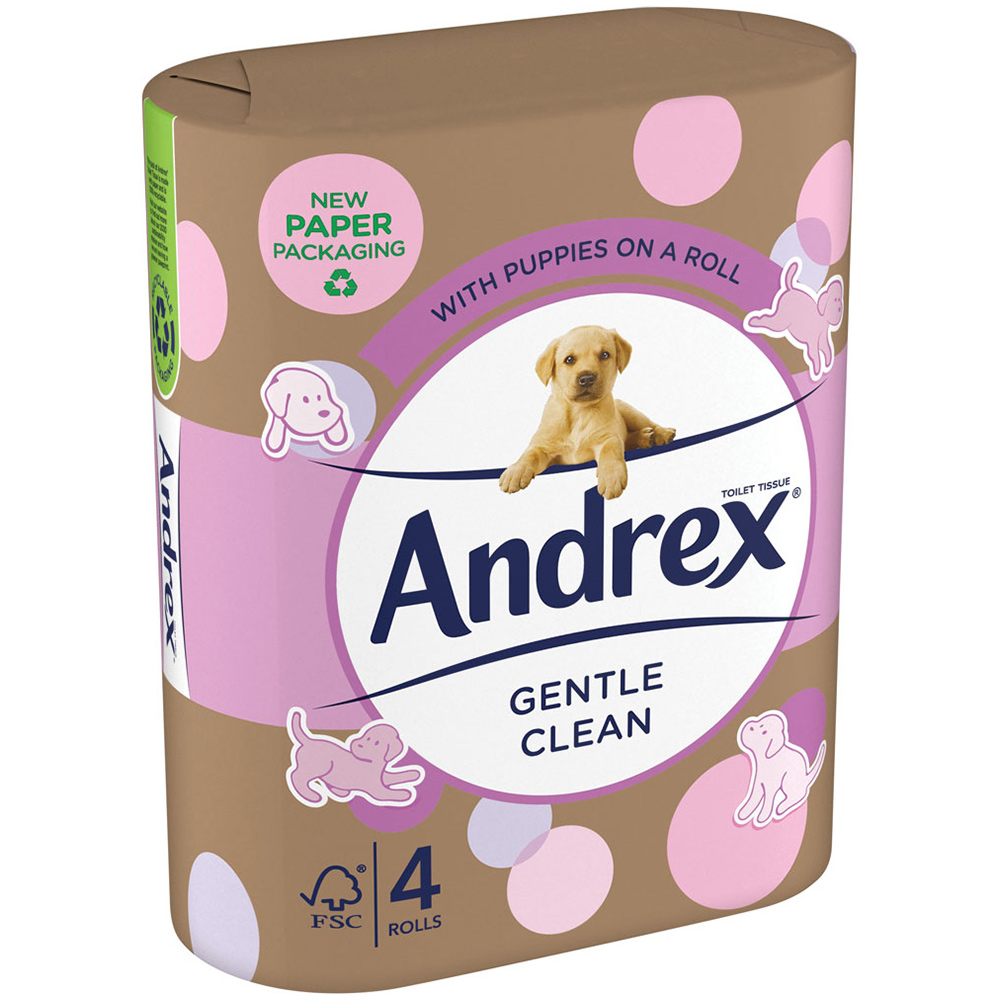 Andrex Gentle Clean Toilet Tissue 4 Rolls Image 2
