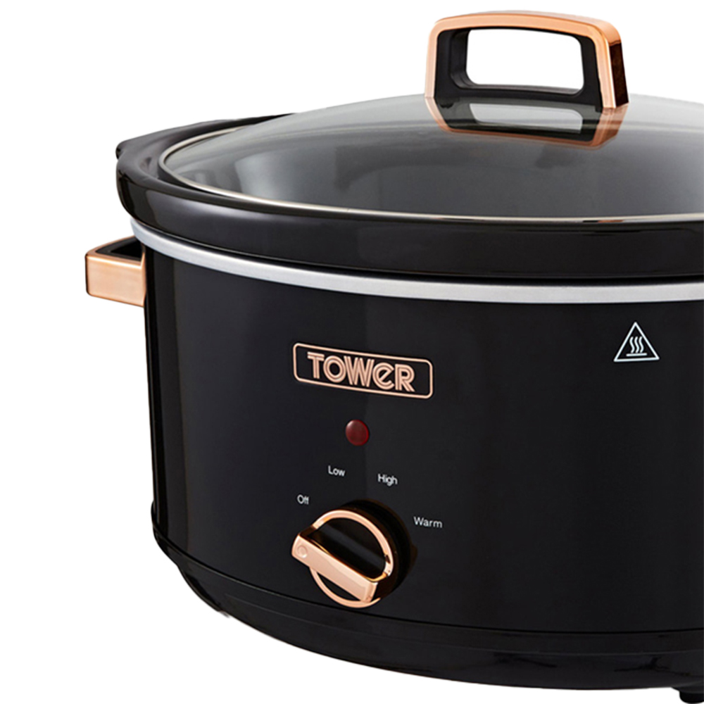Tower T16019RG Black and Rose Gold Slow Cooker 6.5L Image 2