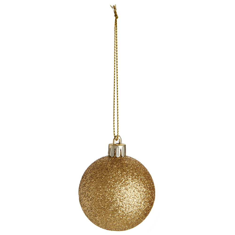 Wilko 35 Pack Small Majestic Mix Gold Baubles Image 3