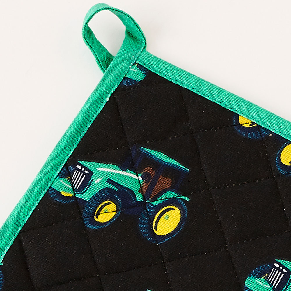 Highlands Homeware Patrick Tractor Cotton Pot Holder Green Image 2