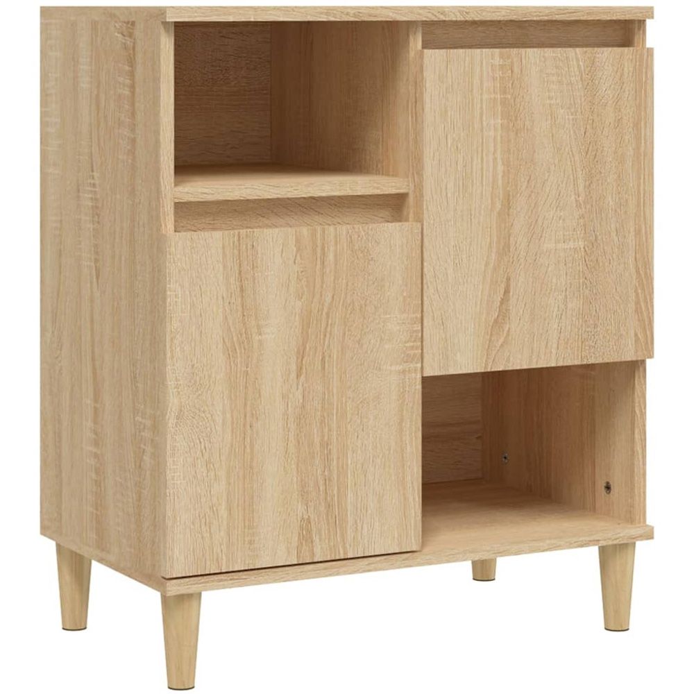 vidaXL 2 Door 2 Shelf Sonoma Oak Sideboard Set of 2 Image 5