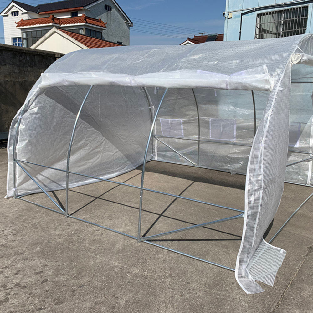 Outsunny White 10 x 10ft Polytunnel Greenhouse Image 5