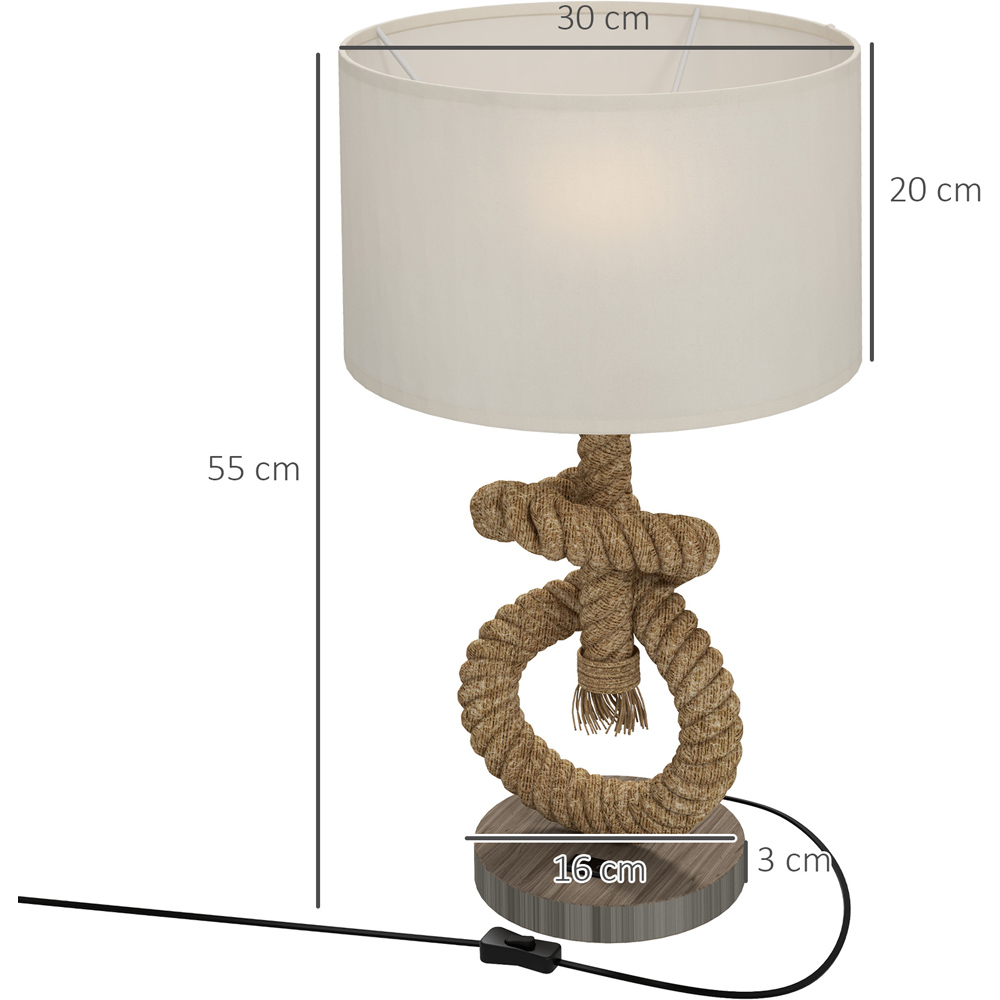 Portland Nautical LED Table Lamp with USB Charging Port Image 7