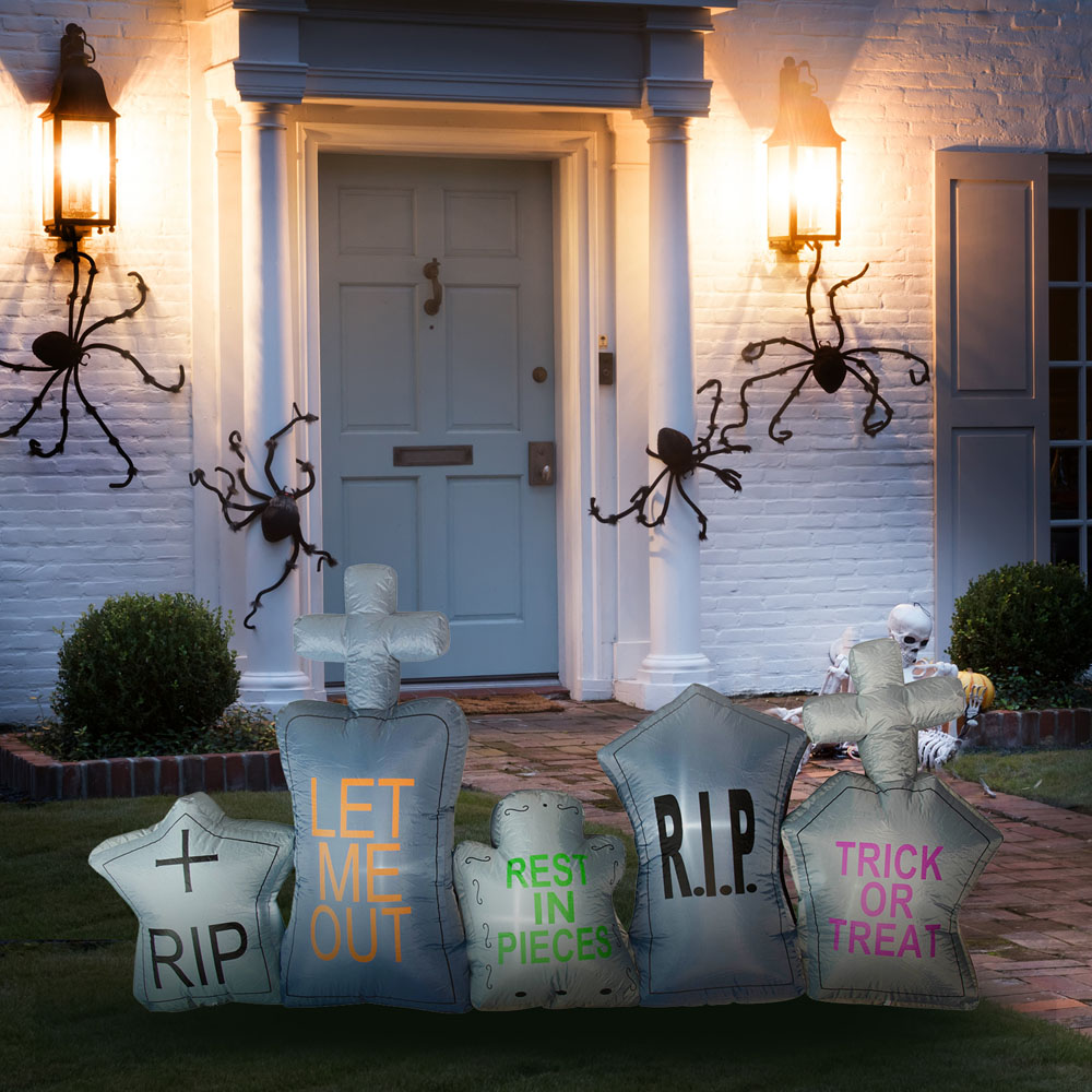 Arlec Halloween 4ft White LED Inflatable Tombstones Image 2