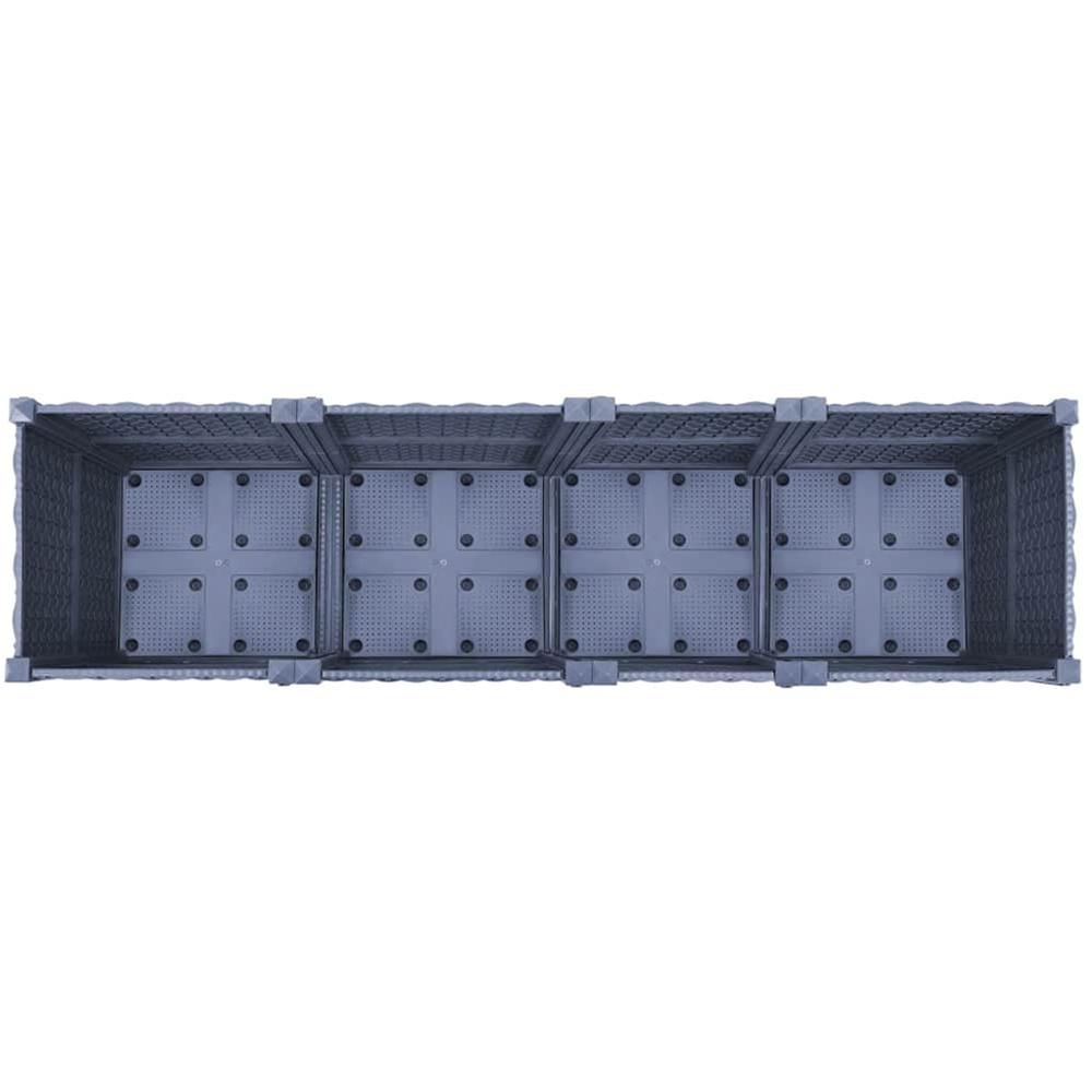 vidaXL Blue Grey Polypropylene Raised Garden Bed 38 x 40 x 160cm Image 4